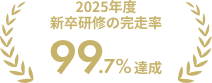 2025年度 新卒エンジニア研修完走率 99.7%達成